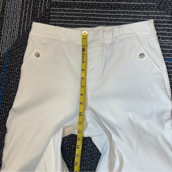 Spanx Large Stretch twill cropped wide leg pants  White - Picture 8 of 10
